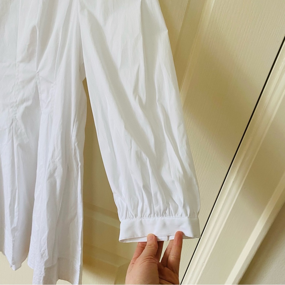 $498 NWT Veronica Beard White Torres Long Sleeve Stretchy Pleated Mini Dress 14 - Picture 7 of 14